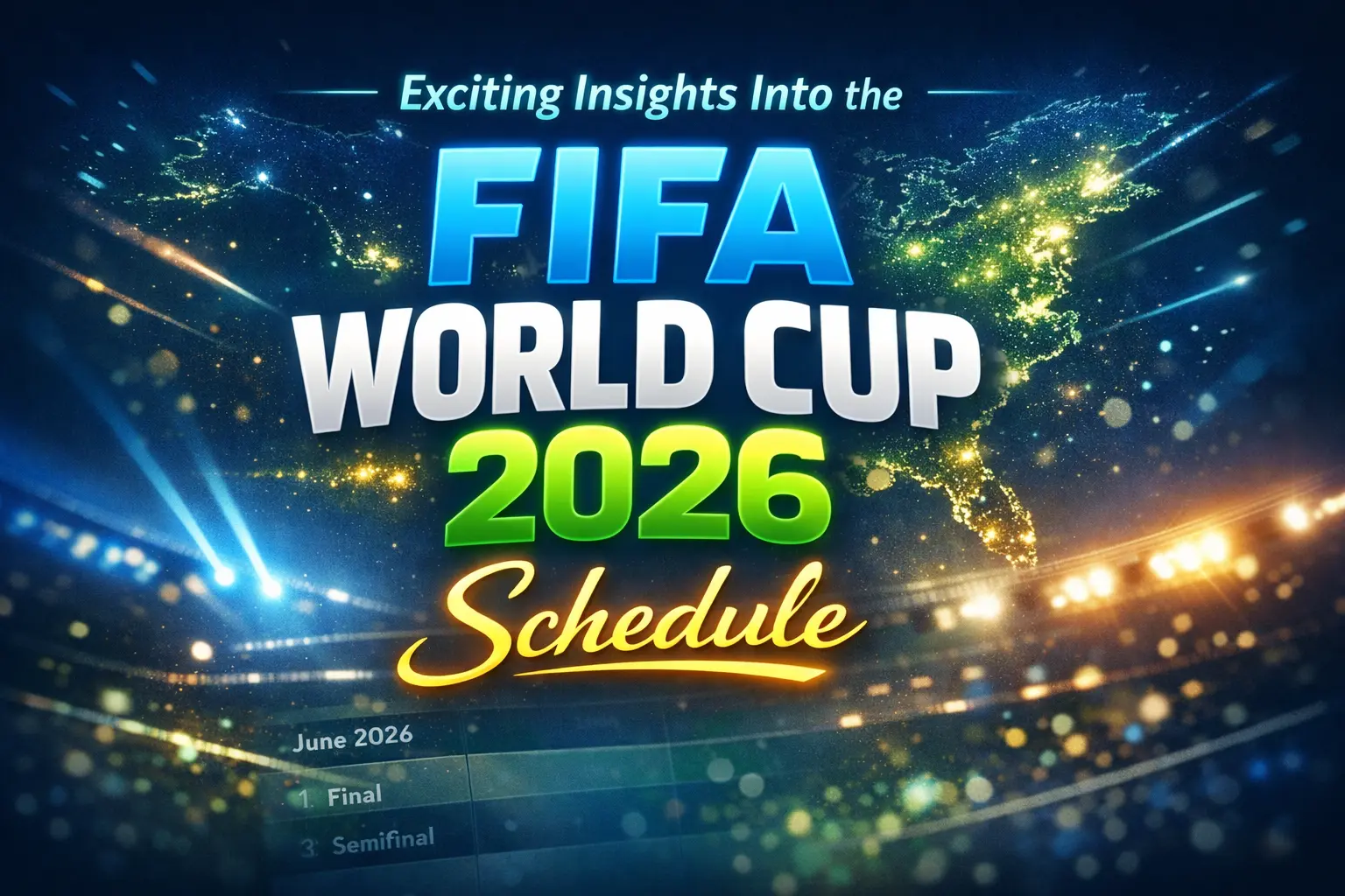 Exciting Insights Into the FIFA World Cup 2026 Schedule
